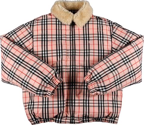 burberry supreme pink|supreme x burberry puffer jacket.